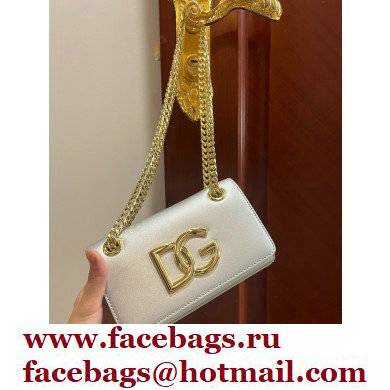 Dolce  &  Gabbana Calfskin 3.5 Chain phone bag Silver